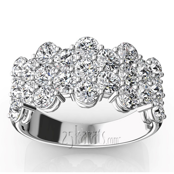 Floating Diamond Brilliant Round Wedding Anniversary Band (2.30 ct.tw.)