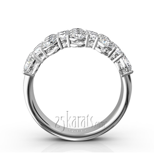14K white gold Fancy Round Diamond Anniversary Wedding Band (2 1/3 ct. tw.) - alternate view 3