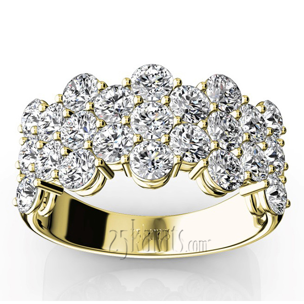 14K white gold Fancy Round Diamond Anniversary Wedding Band (2 1/3 ct. tw.) - alternate view 4