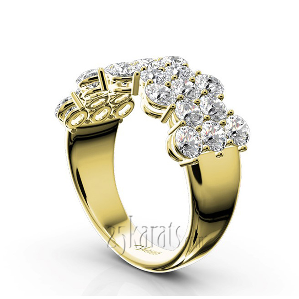 14K white gold Fancy Round Diamond Anniversary Wedding Band (2 1/3 ct. tw.) - alternate view 5