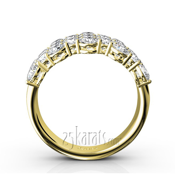 14K white gold Fancy Round Diamond Anniversary Wedding Band (2 1/3 ct. tw.) - alternate view 6
