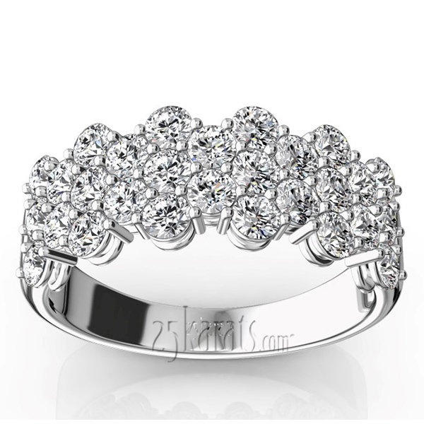 Floating Diamond Brilliant Round Wedding Anniversary Band (1.40 ct.tw.)