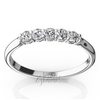 Shared Prong Classic Five Stone Anniversary Band (1/4 ct. t.w)