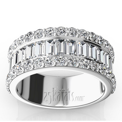 Baguette and Brilliant Round Diamond Anniversary Band (2 2/3 ct. tw.) thumbnail 1