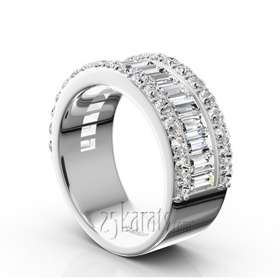 Baguette and Brilliant Round Diamond Anniversary Band (2 2/3 ct. tw.) thumbnail 2