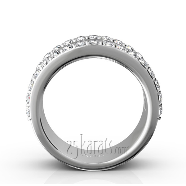 14K white gold Baguette and Brilliant Round Diamond Anniversary Band (2 2/3 ct. tw.) - alternate view 3