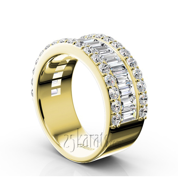 14K white gold Baguette and Brilliant Round Diamond Anniversary Band (2 2/3 ct. tw.) - alternate view 5