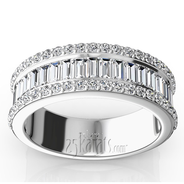 Baguette and Brilliant Round Diamond Anniversary Band (1 3/4 ct. tw.)