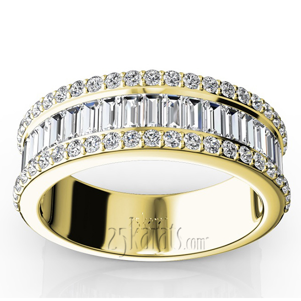 14K white gold Baguette and Brilliant Round Diamond Anniversary Band (1 3/4 ct. tw.) - alternate view 7