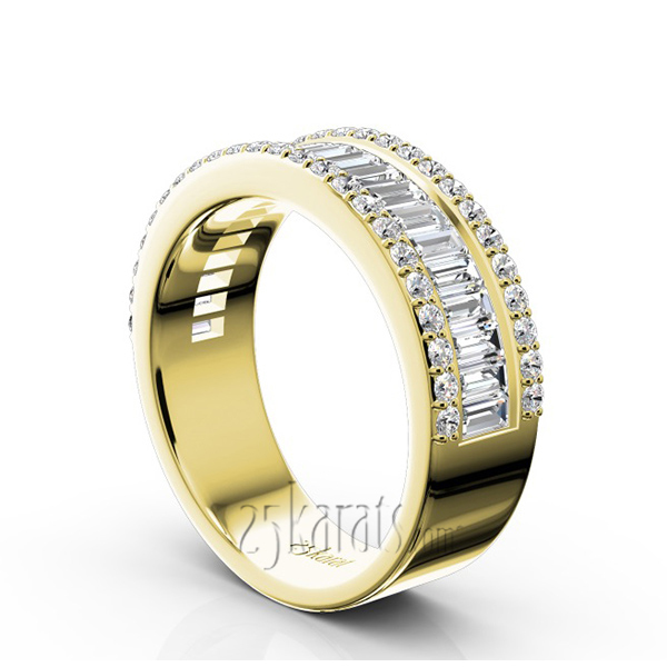 14K white gold Baguette and Brilliant Round Diamond Anniversary Band (1 3/4 ct. tw.) - alternate view 8