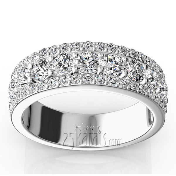 14K white gold Beautiful Brilliant Woman Anniversary Band (1 1/4 ct. tw.) - main view