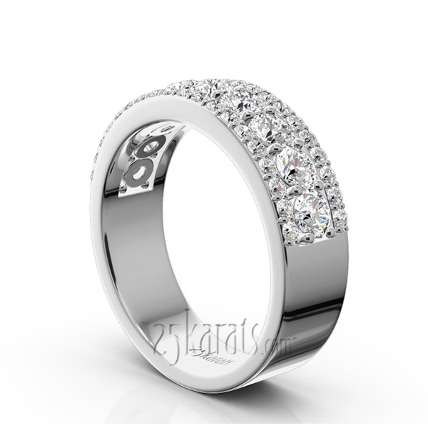 14K white gold Beautiful Brilliant Woman Anniversary Band (1 1/4 ct. tw.) - alternate view 2