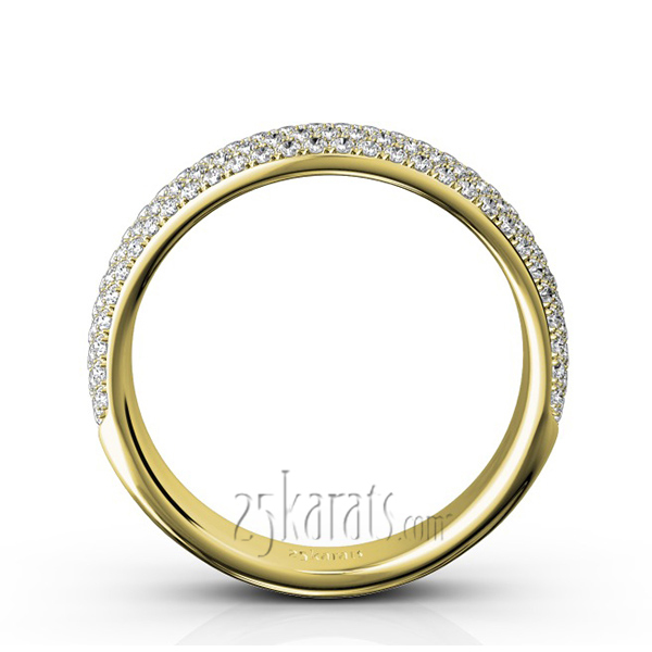 14K white gold Elegant Micro Pave Set Woman Anniversary Band (3/4 ct. tw.) - alternate view 6