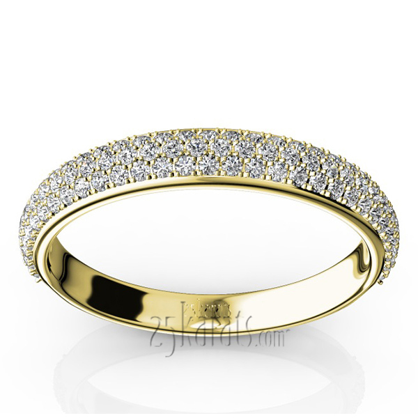 14K white gold Elegant Micro Pave Set Wedding and Anniversary Band (1/2 ct. tw.) - alternate view 3