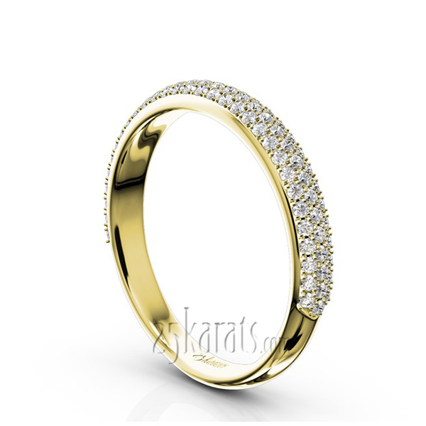 14K white gold Elegant Micro Pave Set Wedding and Anniversary Band (1/2 ct. tw.) - alternate view 4