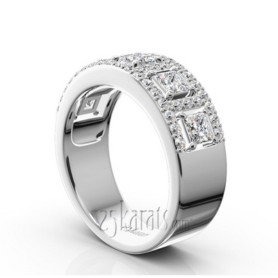 Princess and Brilliant Round Diamond Wedding Anniversary Band (1 1/3 ct. tw.) thumbnail 2
