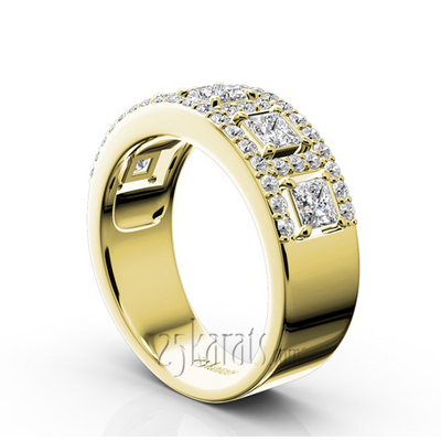 Princess and Brilliant Round Diamond Wedding Anniversary Band (1 1/3 ct. tw.) thumbnail 5