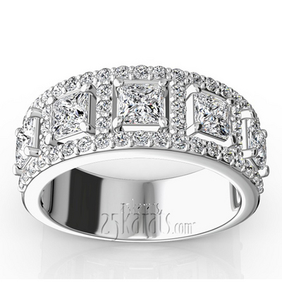 Princess and Brilliant Round Diamond Wedding Anniversary Band (1 7/8 ct. tw.) thumbnail 1