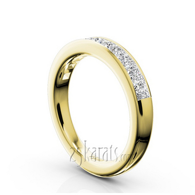 Elegant 9 Stone Princess Cut Diamond Anniversary Band (1.25ct. tw.) thumbnail 5