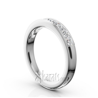 Elegant 9 Stone Princes Cut Diamond Anniversary Band (1.00ct. tw.) thumbnail 2