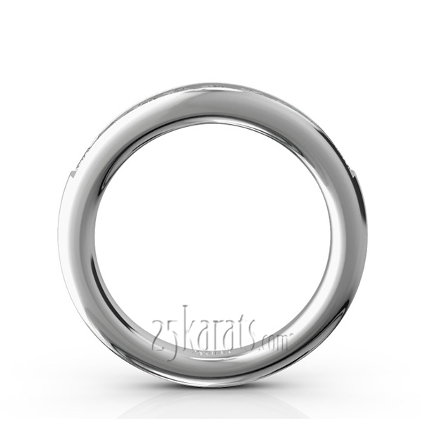 14K white gold Elegant 9 Stone Princes Cut Diamond Anniversary Band (1.00ct. tw.) - alternate view 3