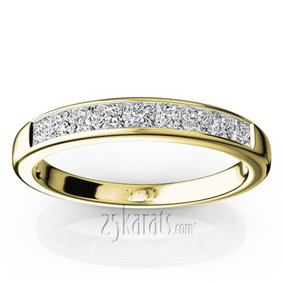 Classic 9 Stone Princes Cut Diamond Anniversary Band (1/2 ct.t.w.) thumbnail 4