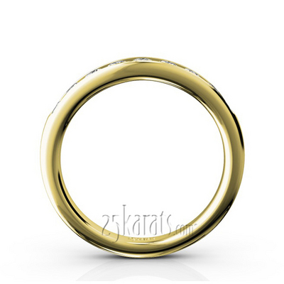 Brilliant Round 9 Stone Channel Set Diamond Anniversary Ring (1/2 ct. tw.) thumbnail 6