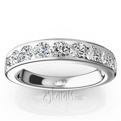 Brilliant Round 9 Stone Channel Set Diamond Anniversary Ring (1.25 ct. t.w.)