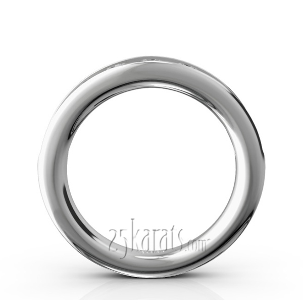 14K white gold Brilliant Round 9 Stone Channel Set Diamond Anniversary Ring (1.25 ct. tw.) - alternate view 3