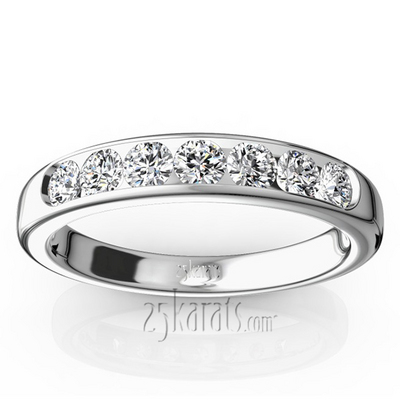 Seven Stone Channel Set Diamond Anniversary Ring (1/2 ct. tw.) thumbnail 1