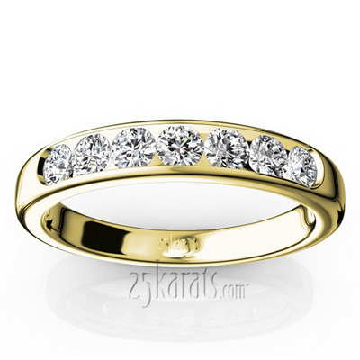 Seven Stone Channel Set Diamond Anniversary Ring (1/2 ct. tw.) thumbnail 4