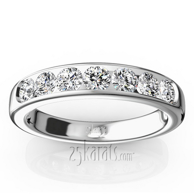 Seven Stone Channel Set Diamond Anniversary Ring (3/4 ct. tw.) thumbnail 1