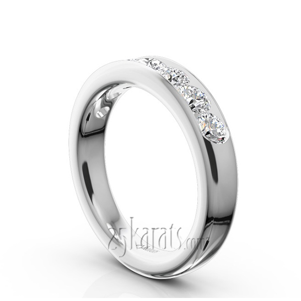 14K white gold Seven Stone Channel Set Diamond Anniversary Ring (1.00 ct. tw.) - alternate view 4