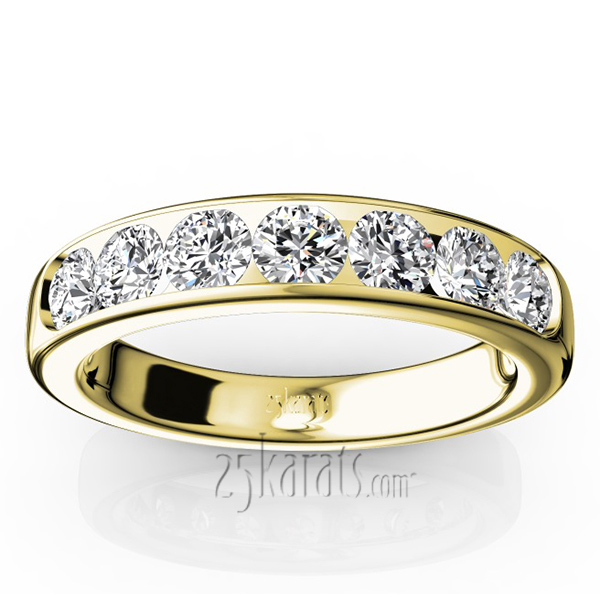 14K white gold Seven Stone Channel Set Diamond Anniversary Ring (1.00 ct. tw.) - alternate view 6