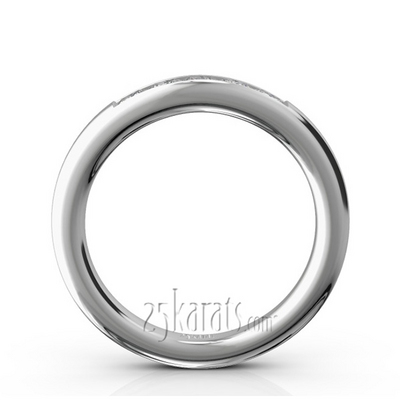 Classic 5 Stone Princes Cut Diamond Anniversary Band (1/2 ct. tw.) thumbnail 3