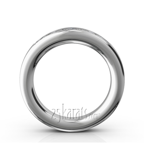 14K white gold Classic 5 Stone Princes Cut Diamond Anniversary Band (1 1/3 Ct. Tw.) - alternate view 5