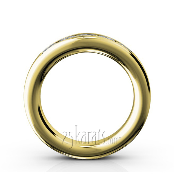 14K white gold Classic 5 Stone Princes Cut Diamond Anniversary Band (1 1/3 Ct. Tw.) - alternate view 8