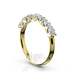 Low Set Trellis Setting 7 Stone Round Shank Women Anniversary Ring  (1.00 ct. tw.) thumbnail 5