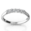 Low Set Trellis Setting 5-Stone Round Shank Anniversary Ring (1/4 ct. tw.)