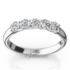 Low Set Trellis Setting 5-Stone Round Shank Anniversary Ring (1/2 ct. tw.)