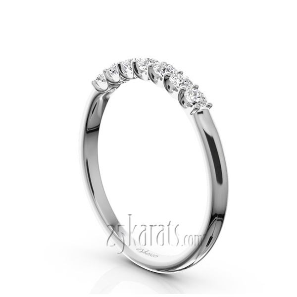 14K white gold New Classic 7-Stone U-Prong Woman Ring (1/4 ct. tw.) - alternate view 2