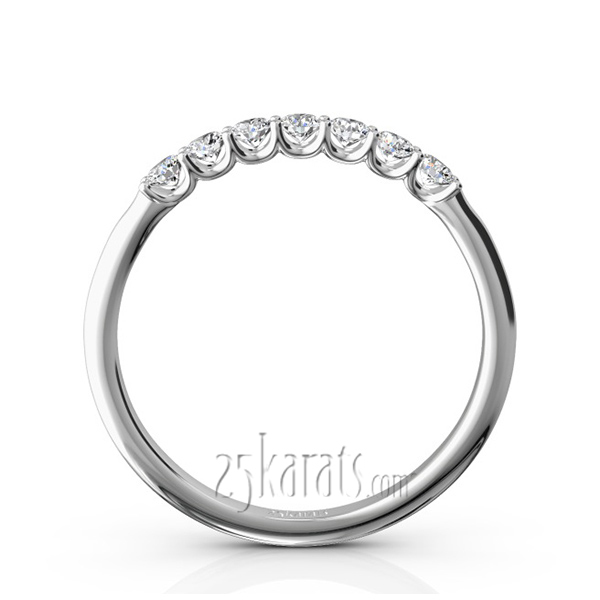 14K white gold New Classic 7-Stone U-Prong Woman Ring (1/4 ct. tw.) - alternate view 3