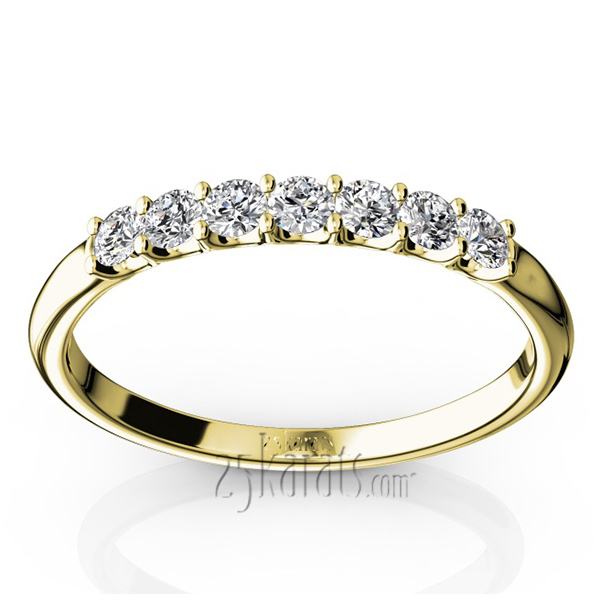 14K white gold New Classic 7-Stone U-Prong Woman Ring (1/4 ct. tw.) - alternate view 4