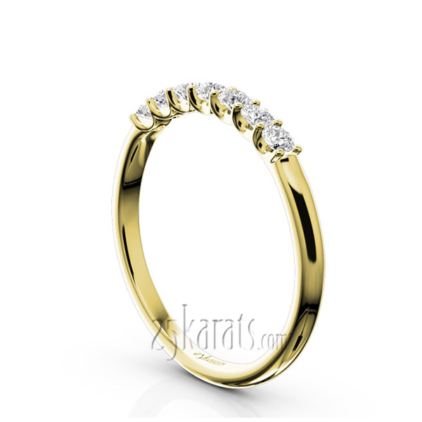 14K white gold New Classic 7-Stone U-Prong Woman Ring (1/4 ct. tw.) - alternate view 5