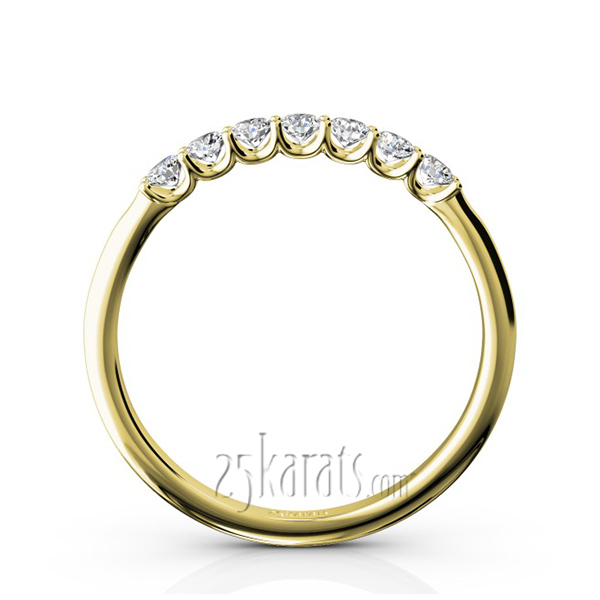 14K white gold New Classic 7-Stone U-Prong Woman Ring (1/4 ct. tw.) - alternate view 6
