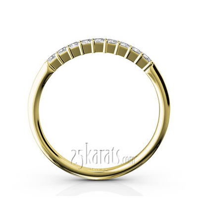 Closed Basket Setting 9-Stone Princess Cut Anniversary Ring (1/4 ct. tw.) thumbnail 6