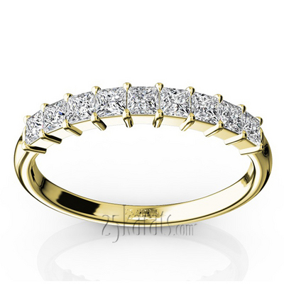 Closed Basket Setting 9-Stone Princess Cut Anniversary Ring (5/8 ct. tw.) thumbnail 4