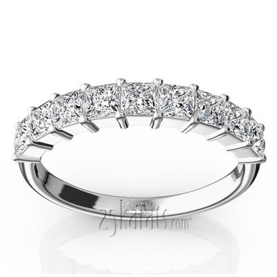 Closed Basket Setting 9-Stone Princess Cut Anniversary Ring (1.00 ct. tw.) thumbnail 1