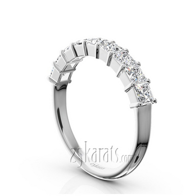 Closed Basket Setting 9-Stone Princess Cut Anniversary Ring (1.00 ct. tw.) thumbnail 2