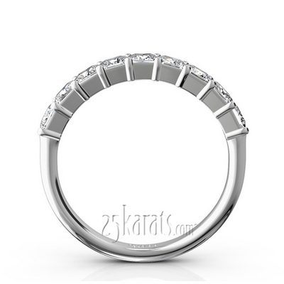 Closed Basket Setting 9-Stone Princess Cut Anniversary Ring (1.00 ct. tw.) thumbnail 3